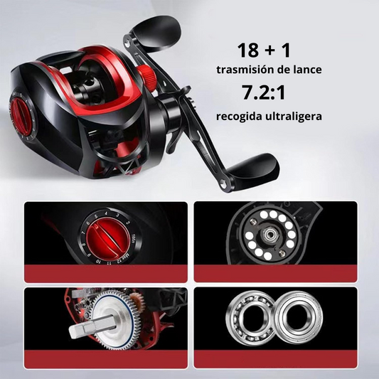 Reel DAMOR Fishing 18+1 Rodamientos