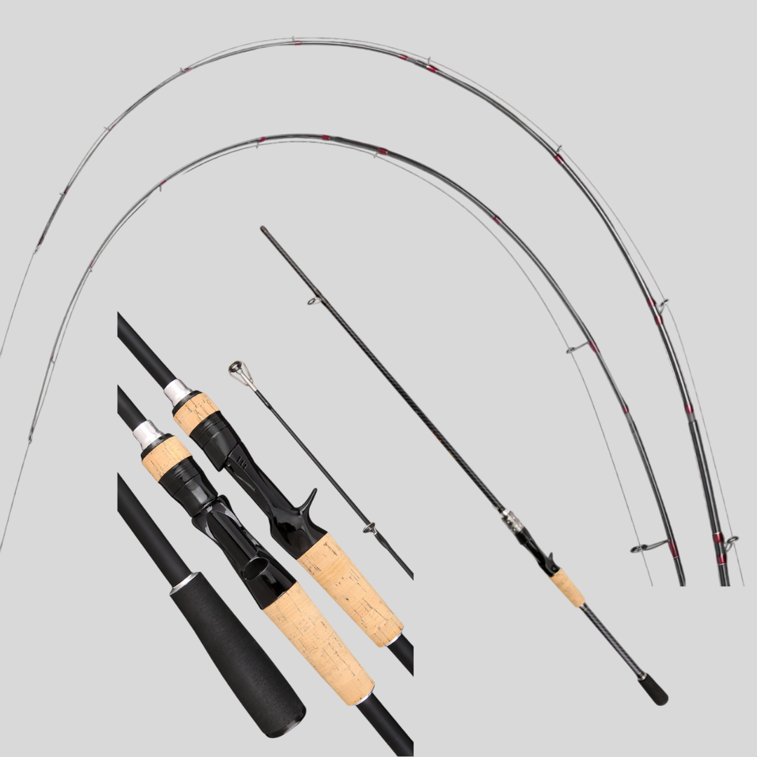 Caña baitcasting de carbono 1,65 mts