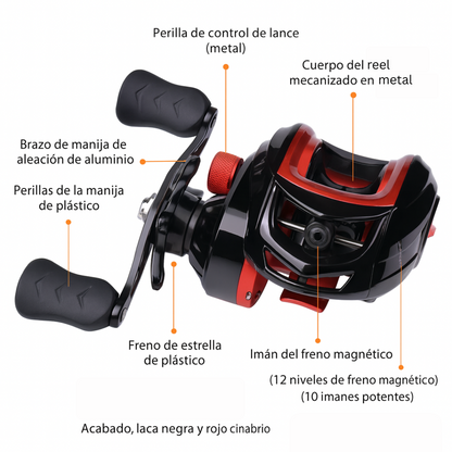 Reel DAMOR Fishing 18+1 Rodamientos